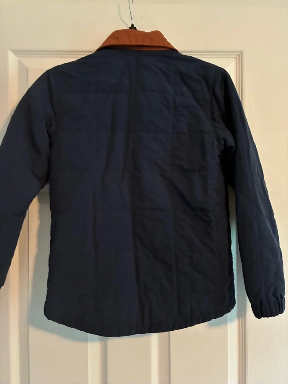 Patagonia Quilted Shacket Jacket Kids Boys Size 12 Navy Blue Coat
